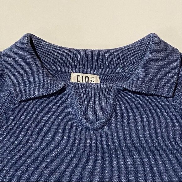 Vintage Fia Italia Hand Loomed Blue Sweater Women's Size Medium - Picture 4 of 10